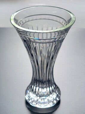 Waterford Marquis Hanover 8" Tall Flower Vase Flared Crystal Signed M BEAUTIFUL